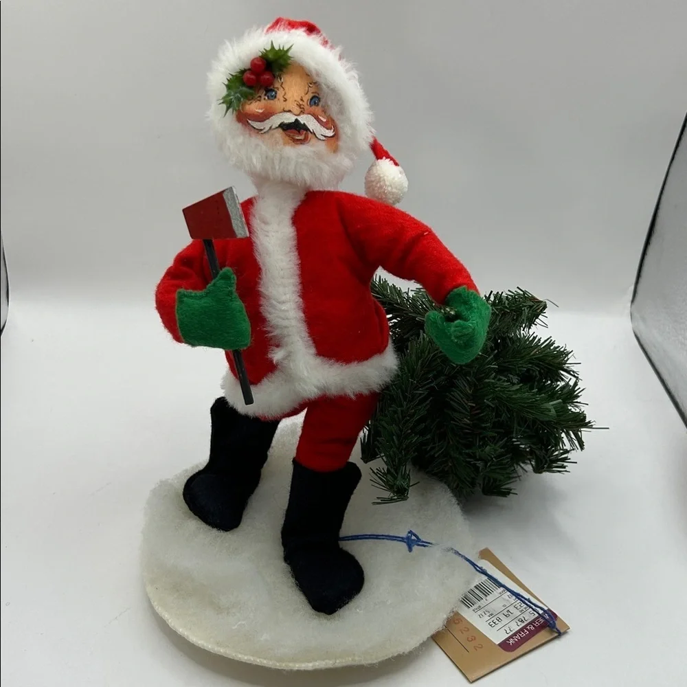 Vintage Annalee Santa with tree and Reindeer